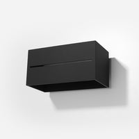 Sollux Lighting Lobo Maxi black LED wall lamp with 220-240V input