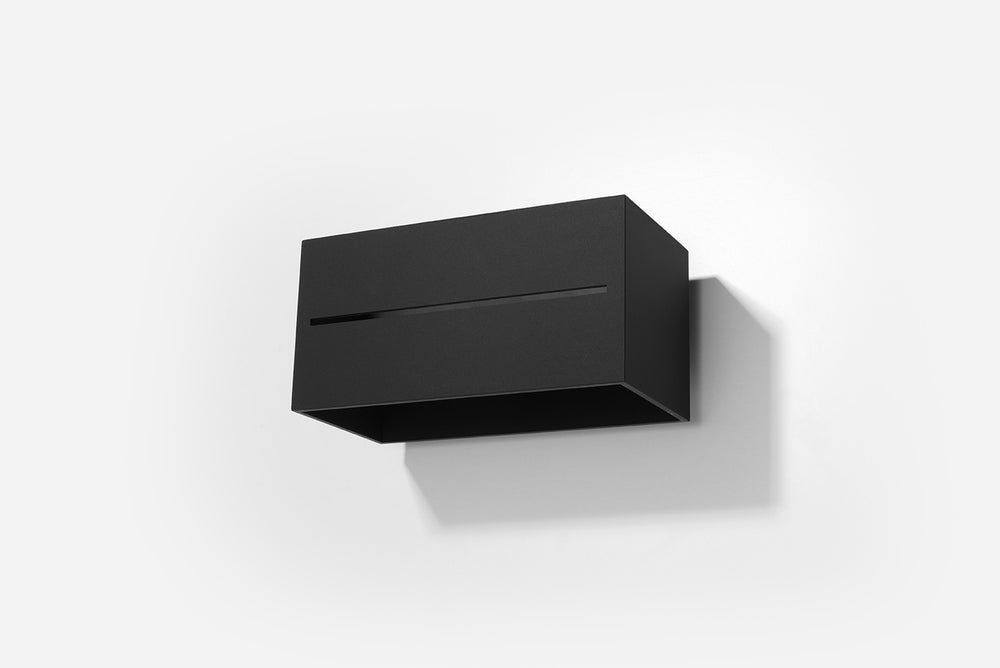 Sollux Lighting Lobo Maxi black LED wall lamp with 220-240V input