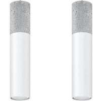 Sollux Lighting Borgio 2 LED pendant lamp white concrete 2 GU10 40W