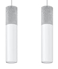 Sollux Lighting Borgio 2 LED pendant lamp white concrete 2 GU10 40W