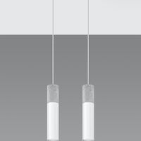 Sollux Lighting Borgio 2 LED pendant lamp white concrete 2 GU10 40W