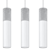 LED hanglamp wit beton borgio 3xGU10 fitting 50W Sollux Lighting