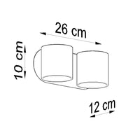 Wandlamp orbis 2 zwart 50W LED lamp IP20 aluminium 220-240V
