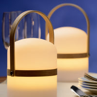 Lampada da tavolo a LED ricaricabile Lucide JOE IP44 Bianca, 3W dim to warm 2800K-3200K, ricarica USB, uso interno ed esterno