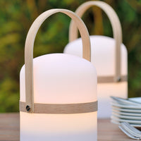 Lampada da tavolo a LED ricaricabile Lucide JOE IP44 Bianca, 3W dim to warm 2800K-3200K, ricarica USB, uso interno ed esterno