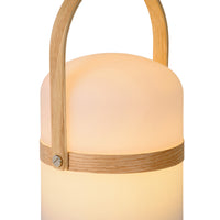 Lampada da tavolo a LED ricaricabile Lucide JOE IP44 Bianca, 3W dim to warm 2800K-3200K, ricarica USB, uso interno ed esterno