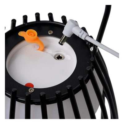 Lucide FJARA lampada da tavolo ricaricabile a LED, dim to warm 2800K-3200K, IP44 per esterni e interni Nero Ø17.5cm