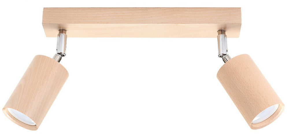 Sollux Lighting plafondspot BERG 2 natural wood LED 50W, 220-240V, IP20