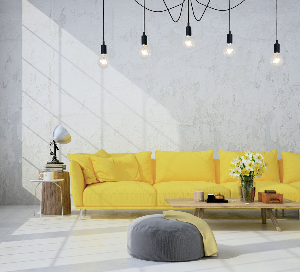 Lampada a sospensione moderna Lucide FIX, 5xE27 portalampada, Metallo nero, design rotondo, altezza regolabile, IP20