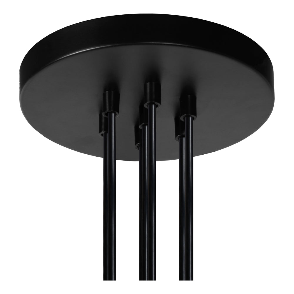Lucide FIX modern hanging light, 7xE27 sockets, Black round metal design, adjustable height, IP20, 220-240V