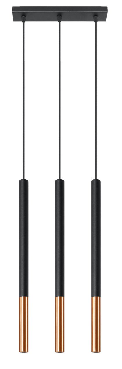 LED pendant lamp black copper design 3xG9 fitting 220-240V 104mm | Sollux Lighting