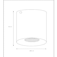 Lucide BODI faretto da soffitto LED Nero 1xGU10 orientabile IP20 alluminio 80x80x95mm