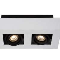 Lucide XIRAX faretto da soffitto LED, 2x5W GU10, dim to warm 2200K-3000K, IP20, alluminio bianco