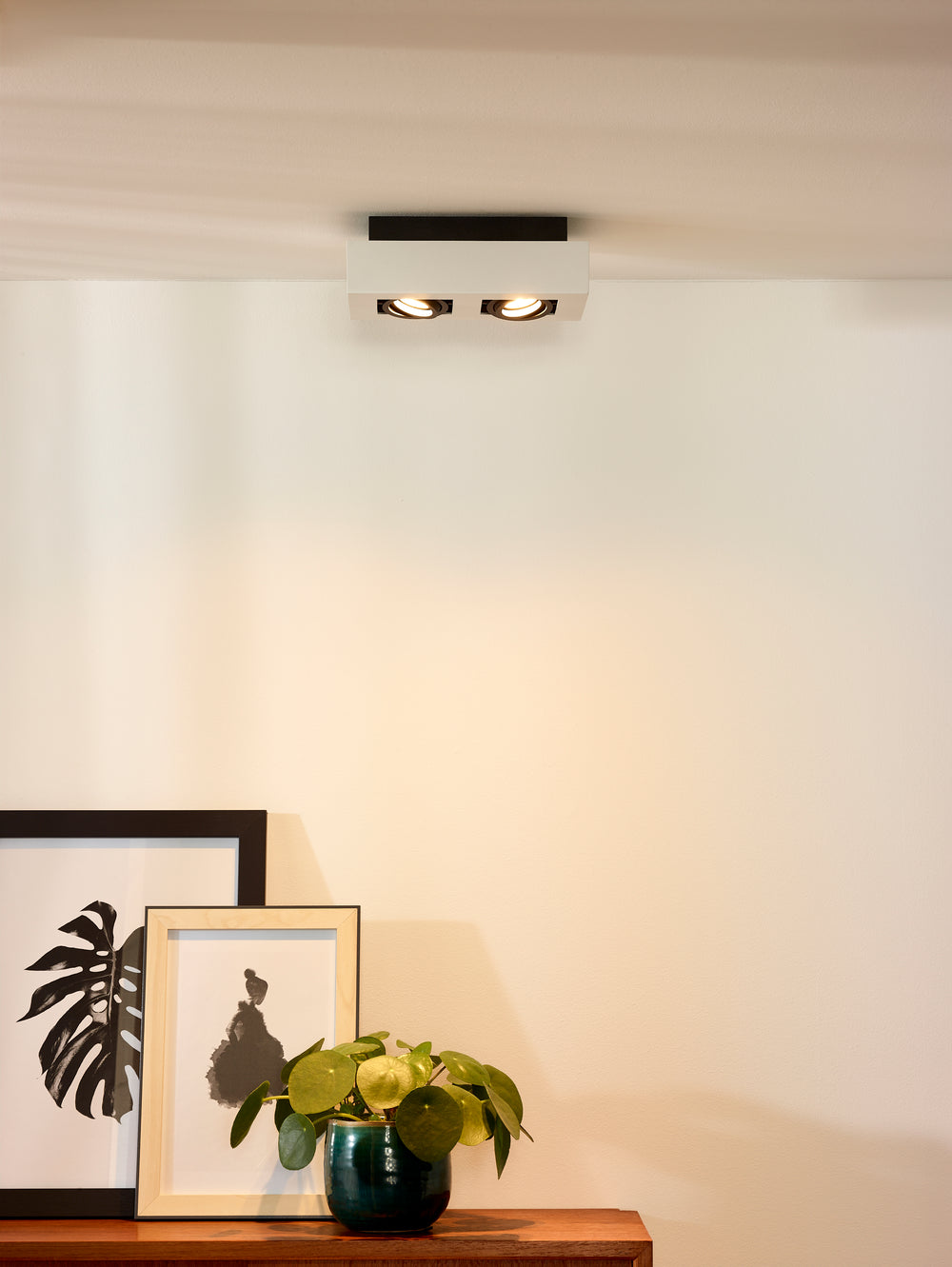 Lucide XIRAX faretto da soffitto LED, 2x5W GU10, dim to warm 2200K-3000K, IP20, alluminio bianco