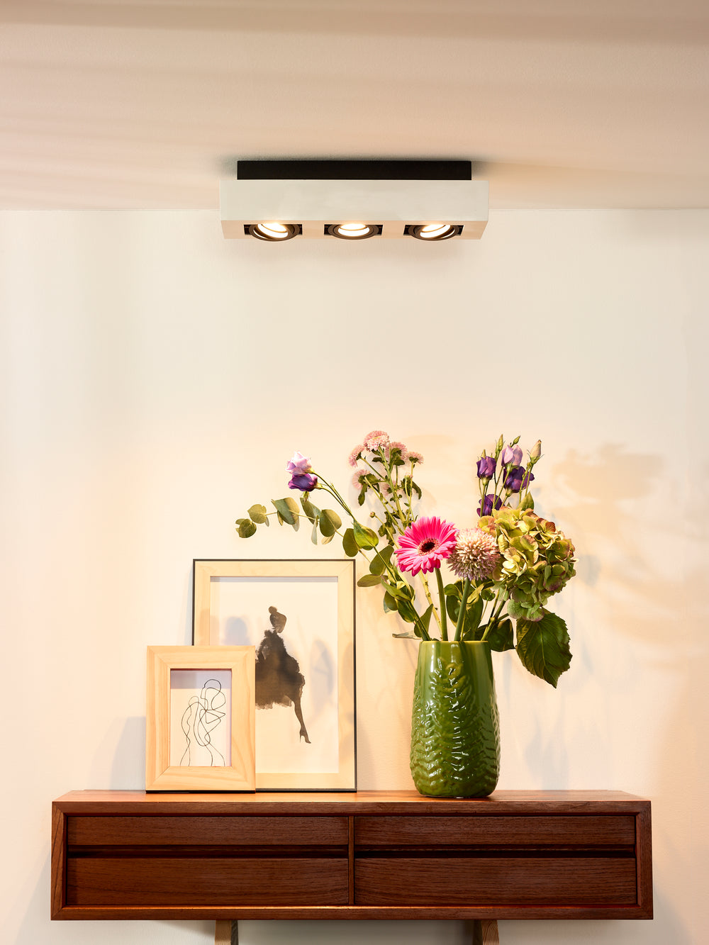 Lucide XIRAX faretto da soffitto LED, 3x5W GU10, dim to warm 2200K-3000K, IP20, Alluminio bianco