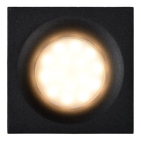 Lucide ZIVA faretto LED da incasso Sand Black, 1xGU10, luce da bagno IP44, alluminio quadrato 85x85mm