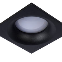 Lucide ZIVA faretto LED da incasso Sand Black, 1xGU10, luce da bagno IP44, alluminio quadrato 85x85mm