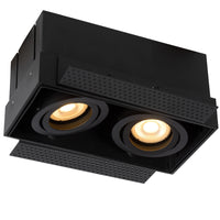Lucide TRIMLESS recessed spotlight 2xGU10 Black, aluminium housing, IP20, dimmable, 220-240V
