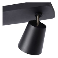 Lucide TURNON LED ceiling spotlight, 2x5W GU10, dim to warm 2200K-3000K, Black Aluminium, IP20