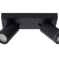 Lucide TAYLOR faretto da soffitto LED, 2x5W GU10 dim to warm 2200K-3000K, luce da bagno IP44 Nero