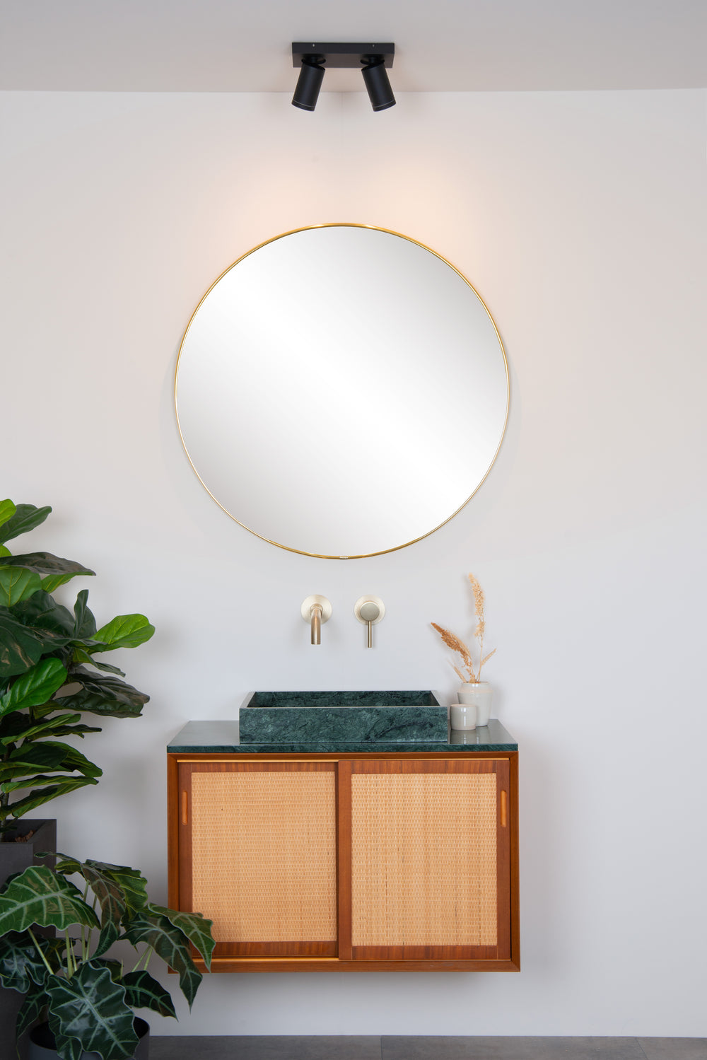 Lucide TAYLOR faretto da soffitto LED, 2x5W GU10 dim to warm 2200K-3000K, luce da bagno IP44 Nero