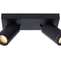 Lucide TAYLOR faretto da soffitto LED, 2x5W GU10 dim to warm 2200K-3000K, luce da bagno IP44 Nero