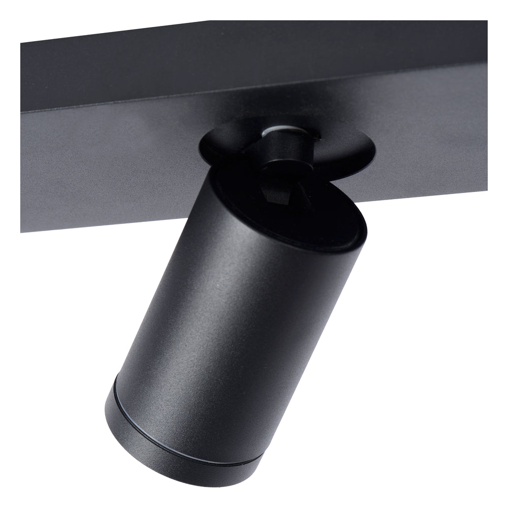 Lucide Taylor faretto LED da soffitto per bagno, 3x5W GU10 dim to warm 2200K-3000K, IP44, Nero Sabbia