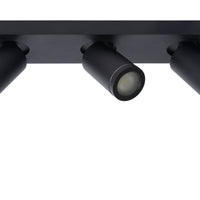 Lucide Taylor faretto LED da soffitto per bagno, 3x5W GU10 dim to warm 2200K-3000K, IP44, Nero Sabbia