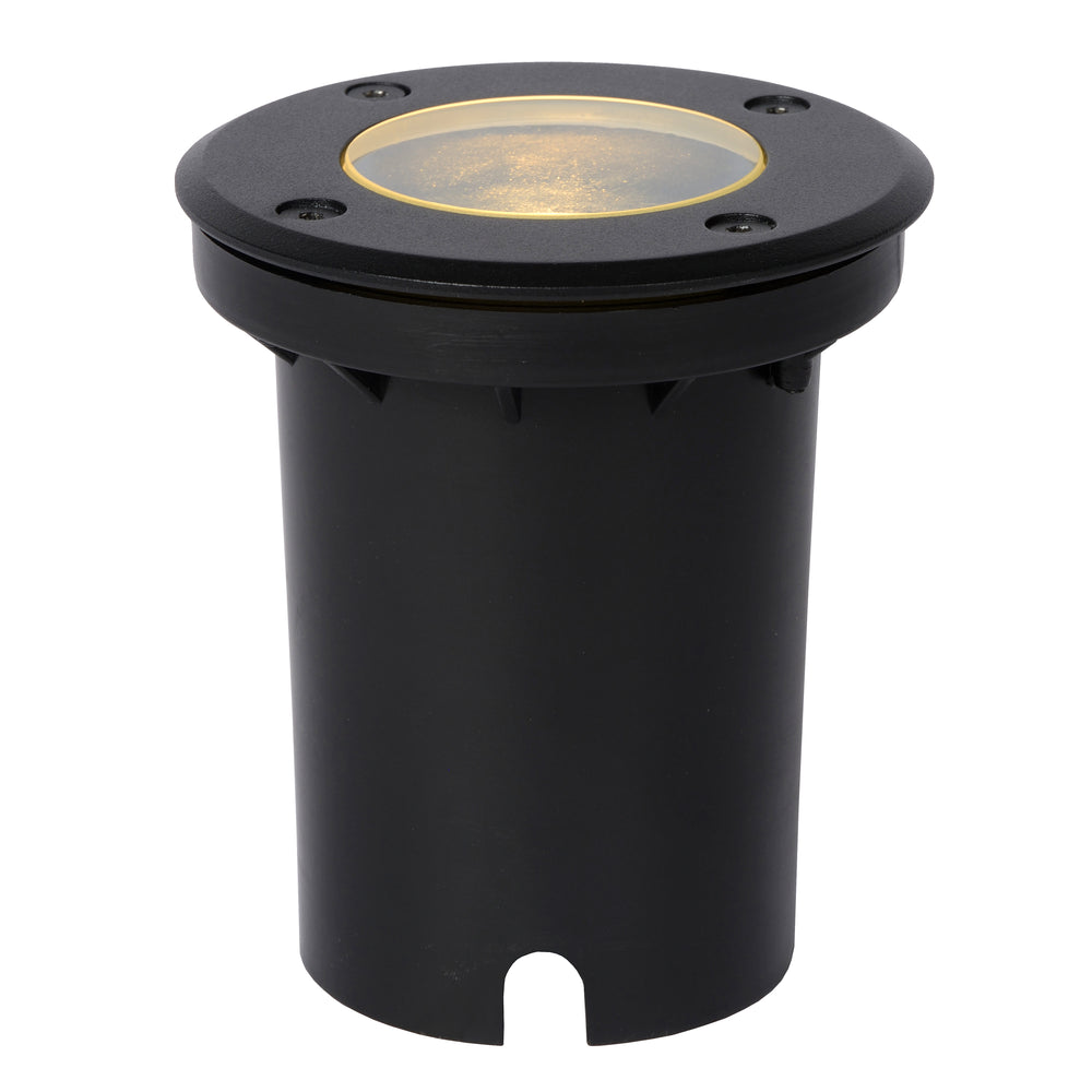 Lucide BILTIN LED ground spot IP67 Sand Matt Black Ø108mm GU10 220-240V outdoor inground light