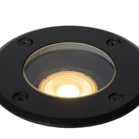 Lucide BILTIN LED ground spot IP67 Sand Matt Black Ø108mm GU10 220-240V outdoor inground light