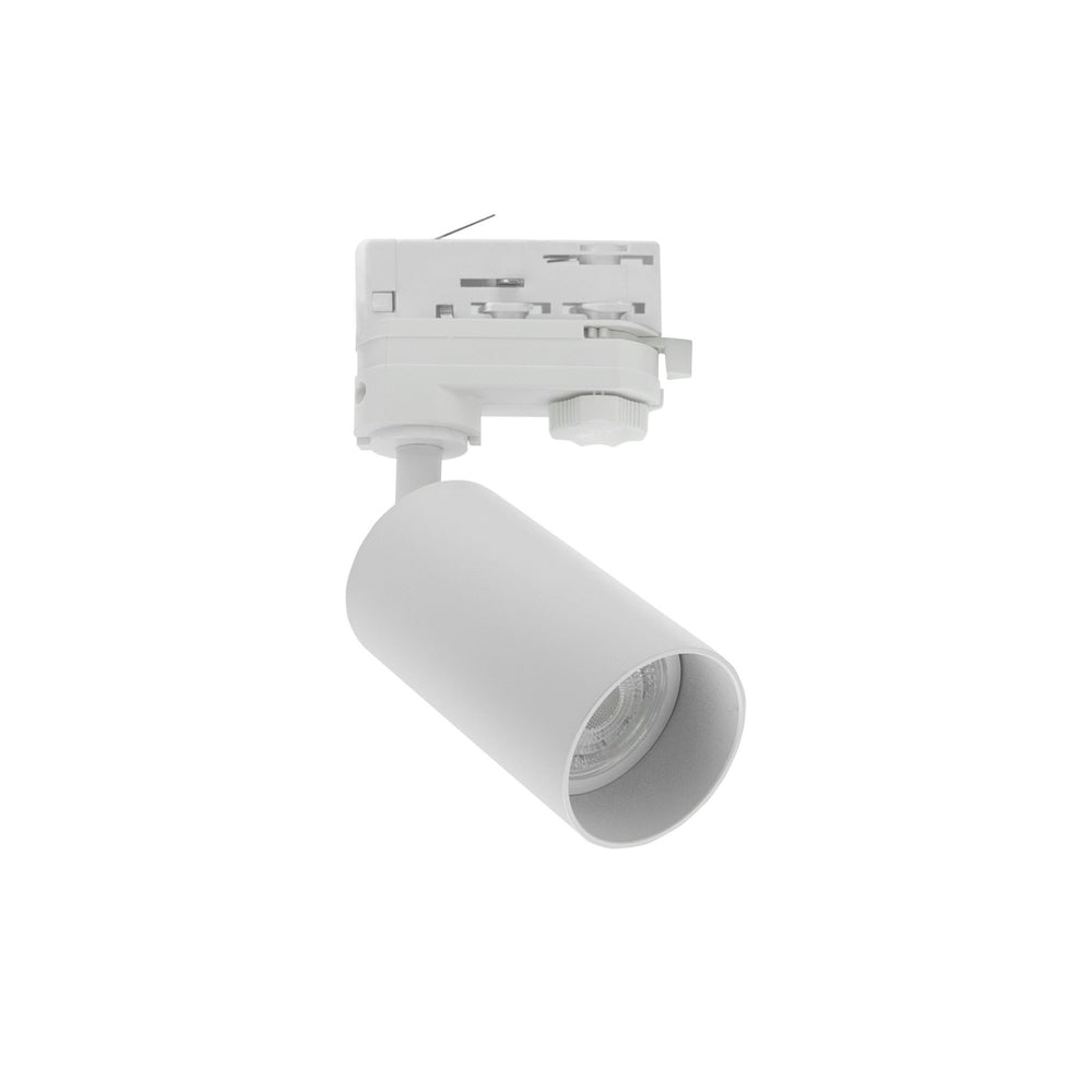 Spectrum LED Railspot MADARA OPTIMO GU10 Bianco Faretto su Binario Trifase, IP20 Corpo in Alluminio, Certificato CE