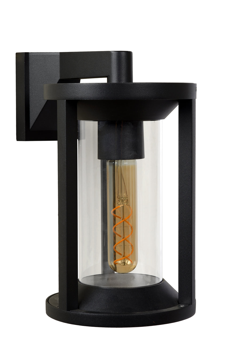 Lucide CADIX Applique da esterno nera, attacco E27, corpo in alluminio pressofuso IP65, 220-240V design moderno