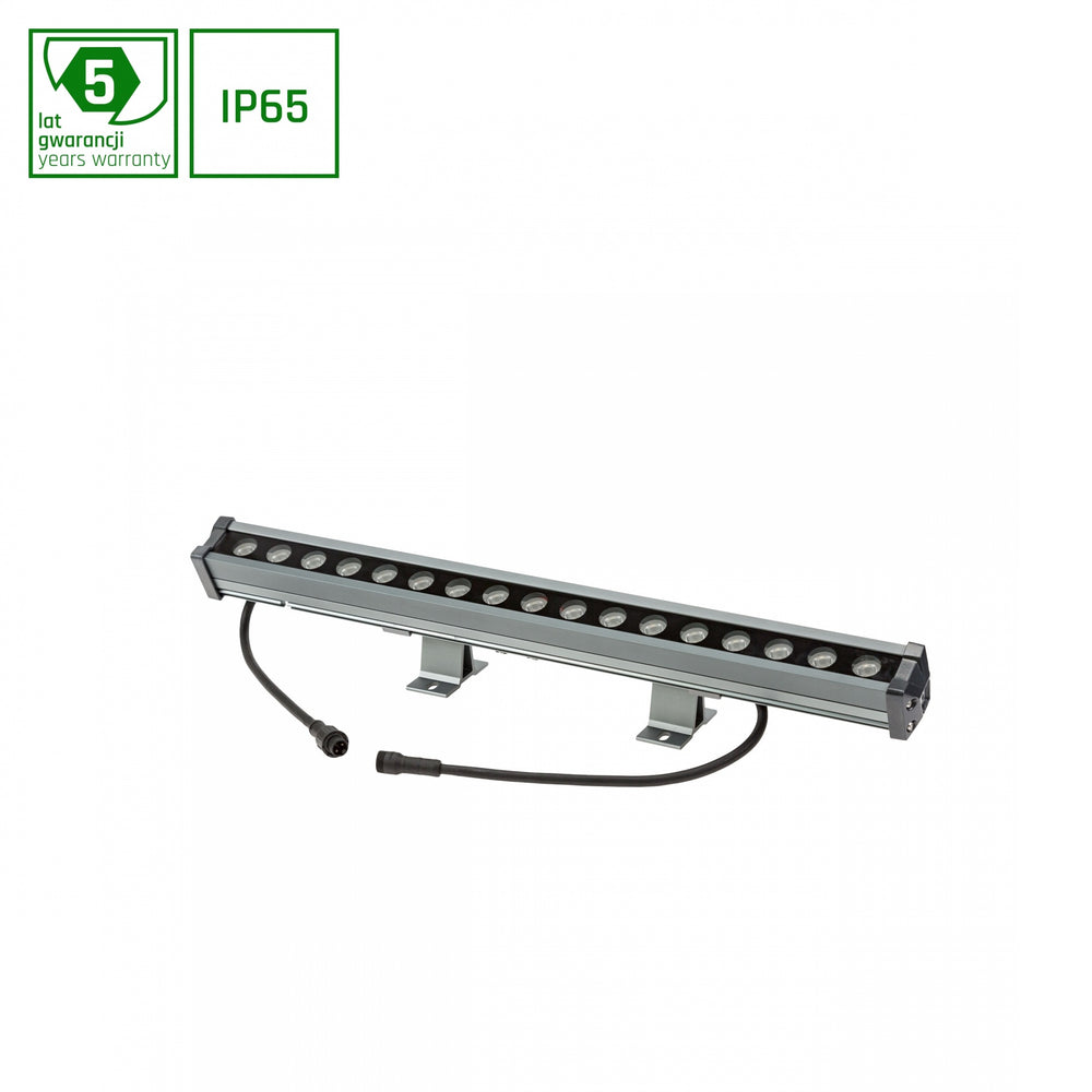 Spectrum LED Wallwasher 18W 3000K 1000 lumen IP65 Alluminio Grigio 50cm Montaggio a Soffitto Dimmerabile