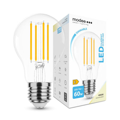 Modee led filament lamp e27 8w 4000k clear white light