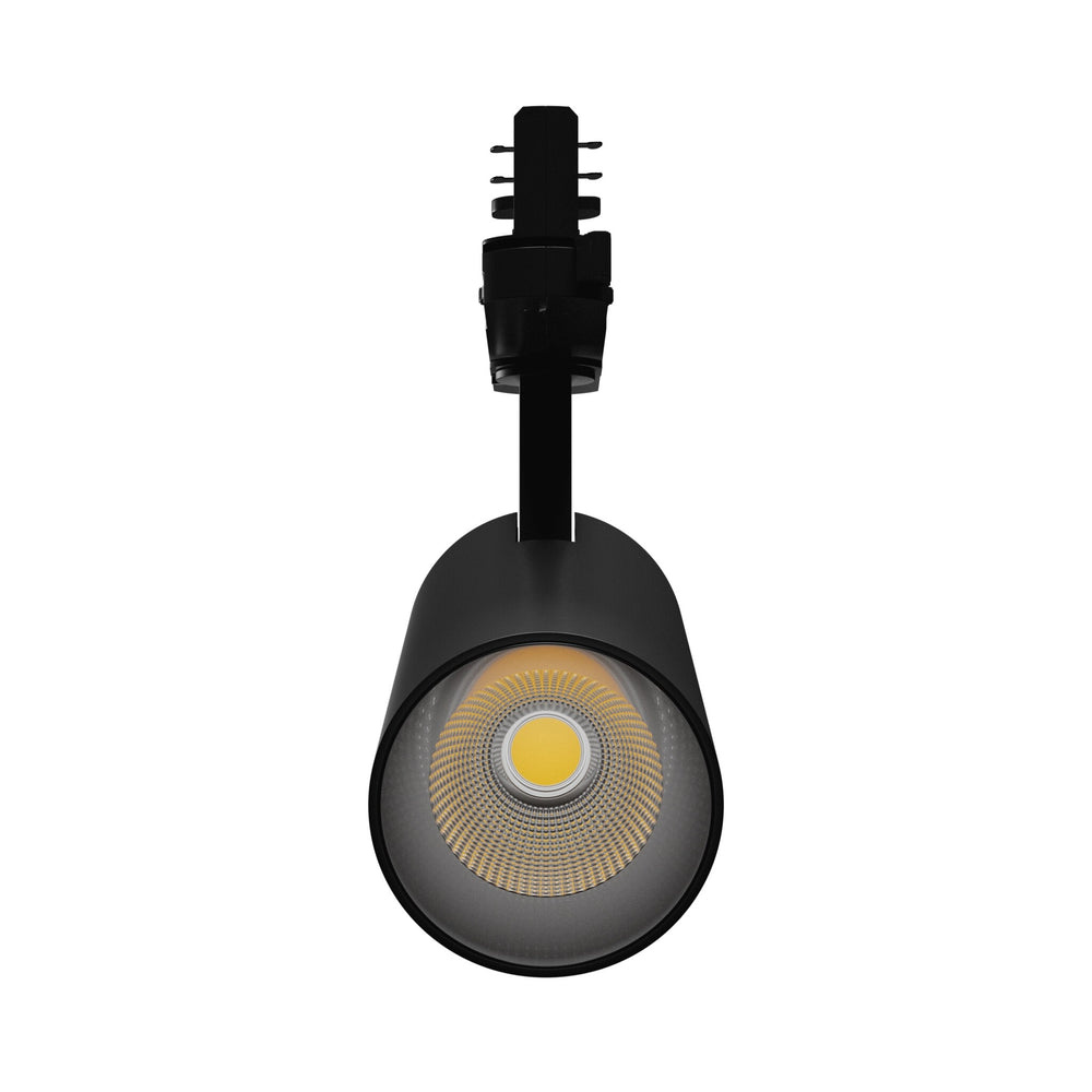 Faretto LED su Binario Spectrum Nero 3-Fasi 25W 4000K 2650 lumen Fascio 36° IP20 Corpo in Alluminio