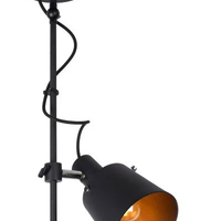 Lucide QUINNY faretto da soffitto Nero, attacco 1xE27, corpo in acciaio, orientabile a 360°, IP20, 220-240V