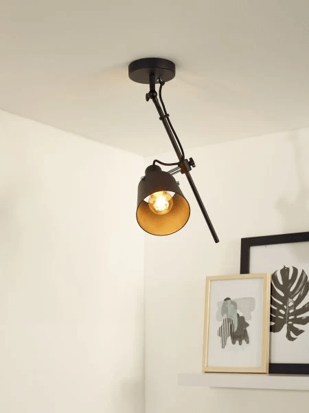 Lucide quinny black E27 LED ceiling spotlight, IP20, 220-240V, 50W max