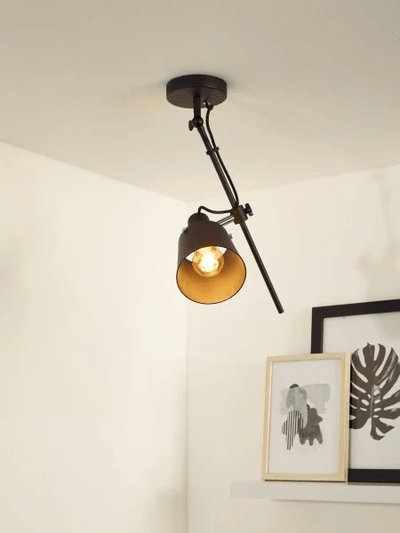 Lucide quinny black E27 LED ceiling spotlight, IP20, 220-240V, 50W max