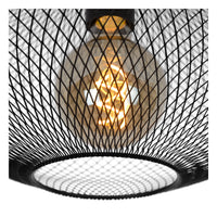 Plafoniera Lucide MESH Ø45cm, attacco E27, 220-240V, max 40W, metallo nero opaco, design moderno IP20