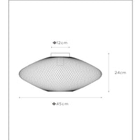 Plafoniera Lucide MESH Ø45cm, attacco E27, 220-240V, max 40W, metallo nero opaco, design moderno IP20