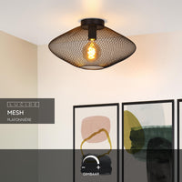 Plafoniera Lucide MESH Ø45cm, attacco E27, 220-240V, max 40W, metallo nero opaco, design moderno IP20