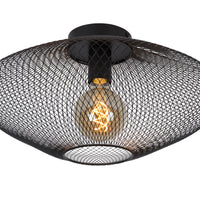 Plafoniera Lucide MESH Ø45cm, attacco E27, 220-240V, max 40W, metallo nero opaco, design moderno IP20