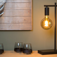 Lucide LEANNE table lamp, E27 socket, 40W max, 220-240V, IP20, modern matt Black metal, 52cm height