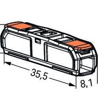 Wago morsettiera passante a 2 vie 4mm² 221-2411 - 60 pezzi, IP20, CE, RoHS, 220-240V AC, design compatto