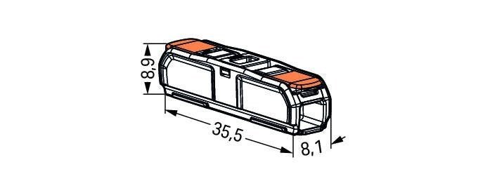 Wago morsettiera passante a 2 vie 4mm² 221-2411 - 60 pezzi, IP20, CE, RoHS, 220-240V AC, design compatto