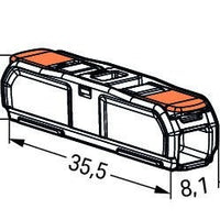 WAGO morsetto passante 2-vie 4mm² IP20 220-240V AC CE RoHS 12 pezzi