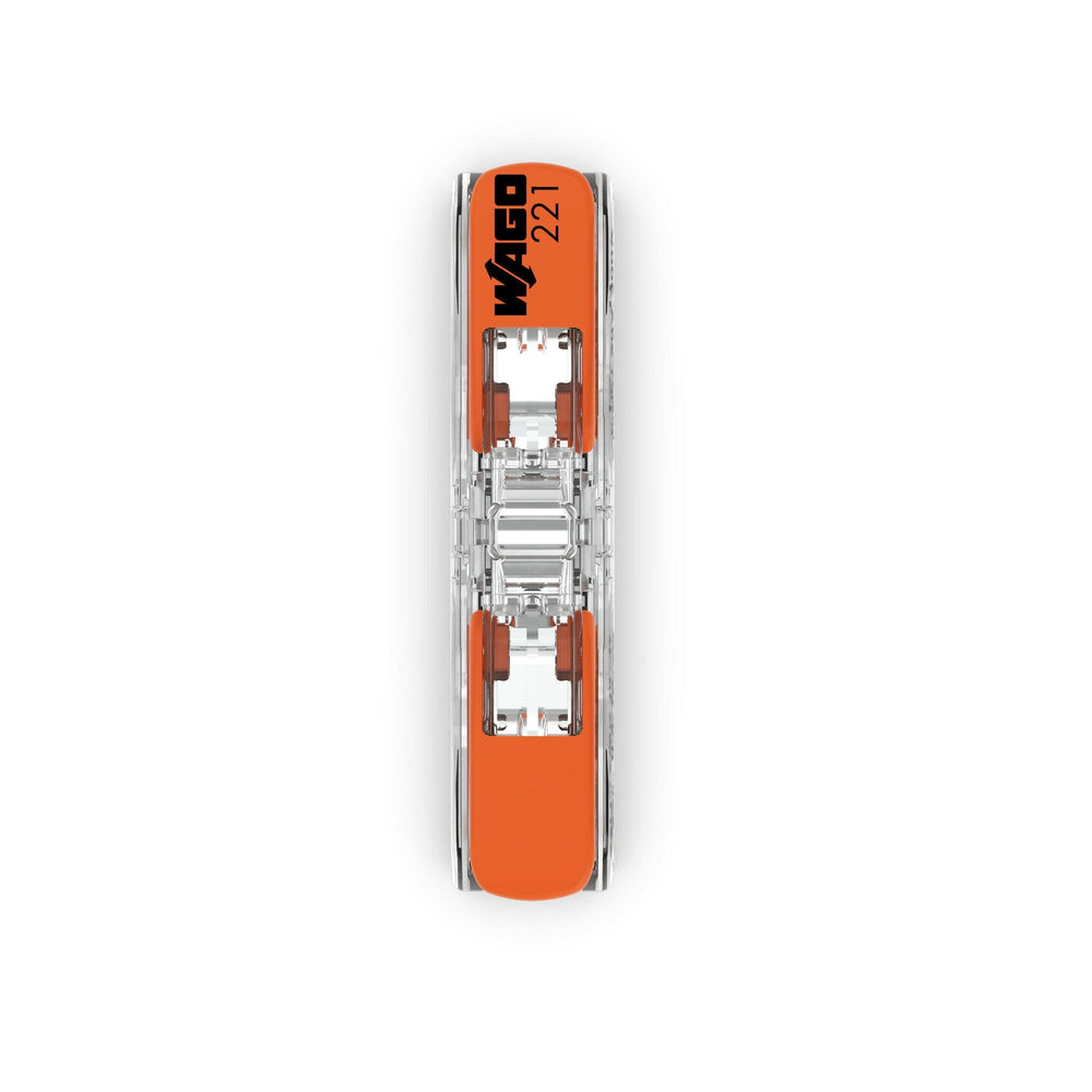 Wago morsettiera passante a 2 vie 4mm² 221-2411 - 60 pezzi, IP20, CE, RoHS, 220-240V AC, design compatto