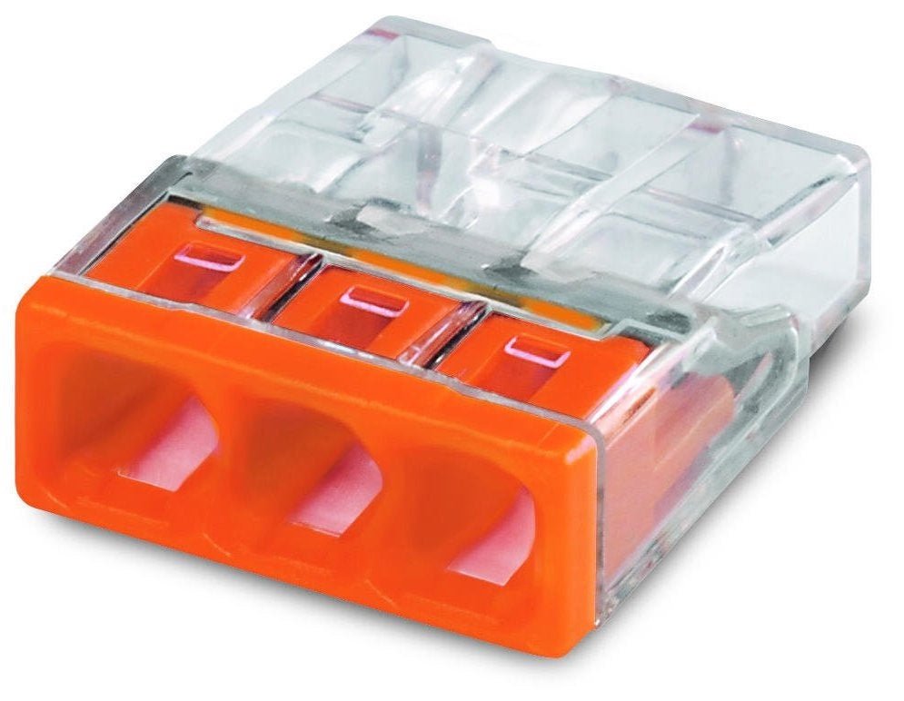 Wago splice connector 3-way 0.5-2.5 mm² 2273-203 - IP20 compact and reliable for tight spaces - 100 pieces