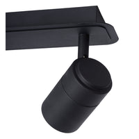 Lucide LENNERT LED bathroom ceiling spotlight, 2x5W GU10 dimmable, 3000K, IP44, Sand Matt Black