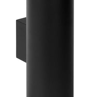 Lucide VOLANTIS Applique da esterno nera, 2xE27, IP54, luce verso l’alto e verso il basso, cilindro moderno in alluminio